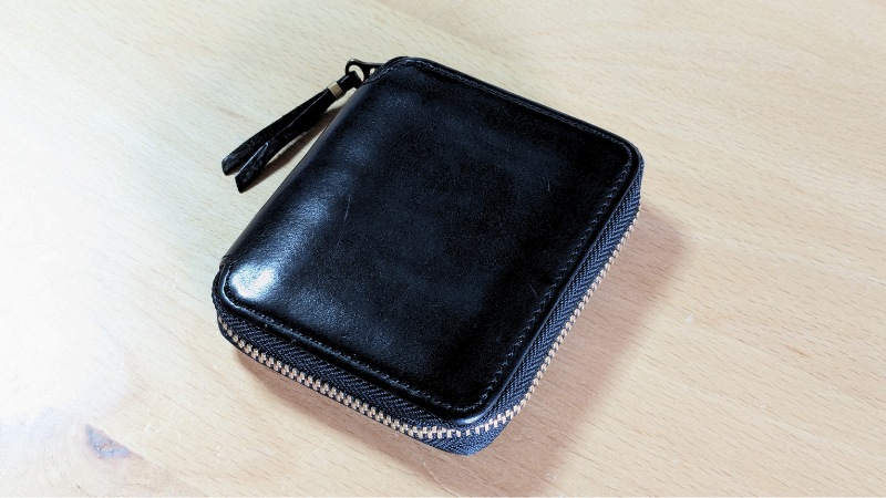 6年使用したSLOWハービーミニラウンドウォレットのエイジング