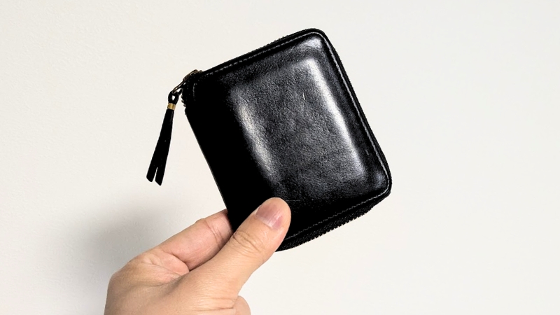 6年使用したSLOWハービーミニラウンドウォレットのエイジング